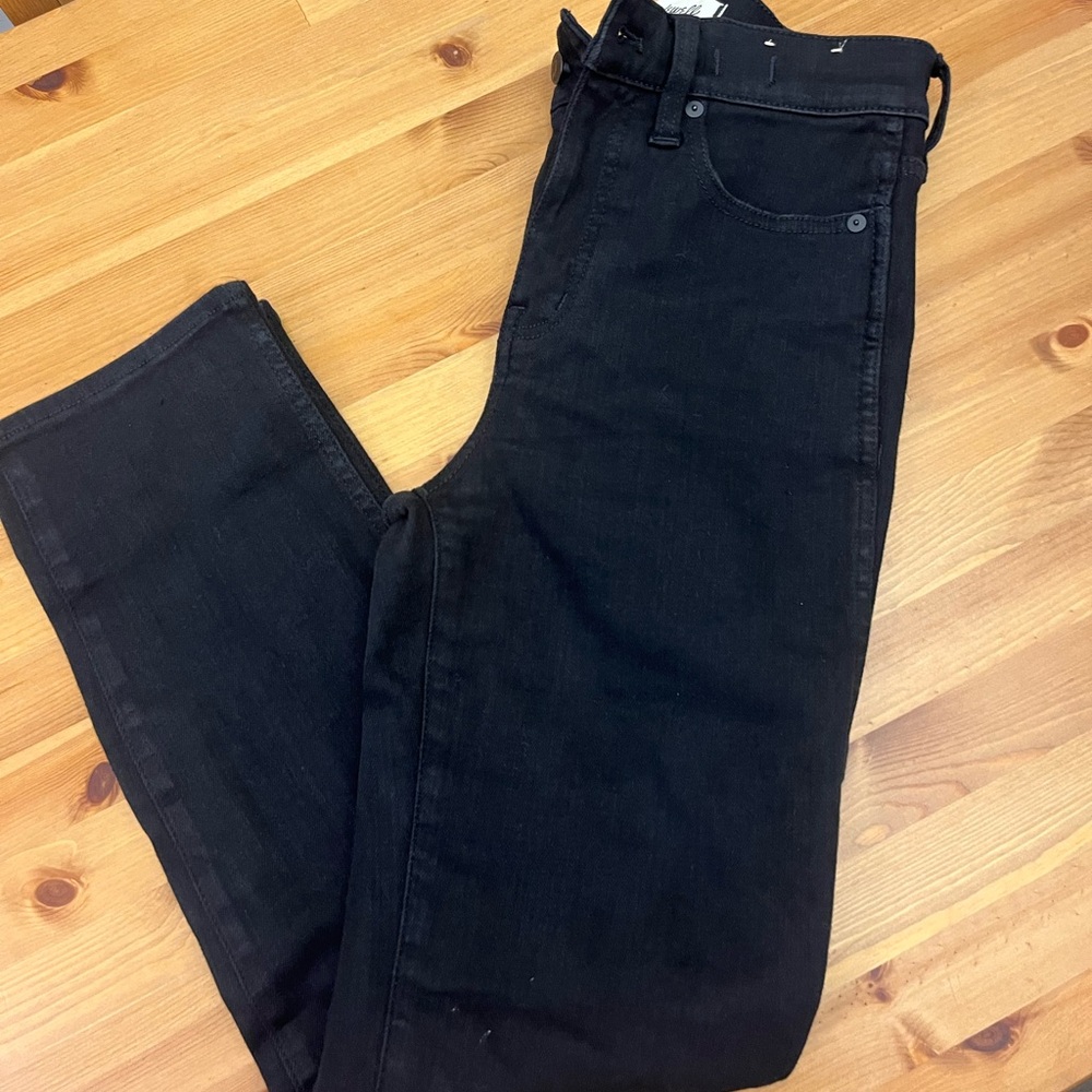 Black stovepipe jeans